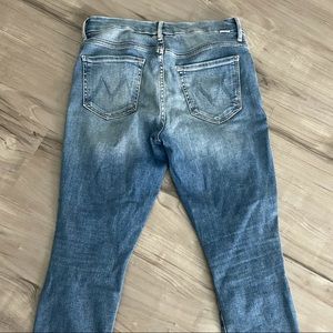 Mother “The Looker” High Rise Frayed Jeans